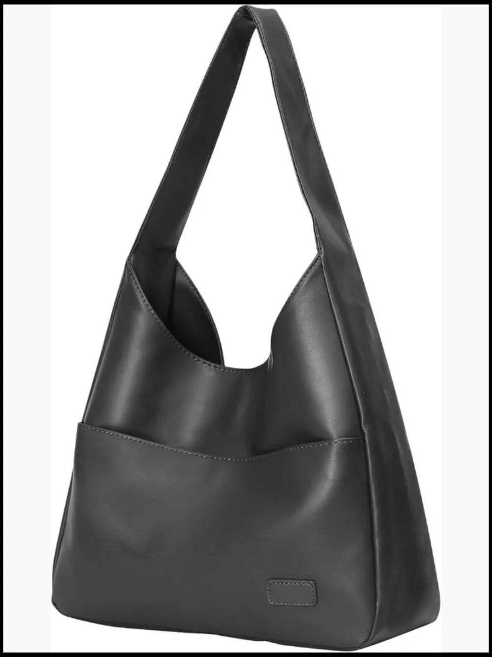 Vegan Leather Hobo Bag Large Soft Shoulder Tote Purse Everyday Chic